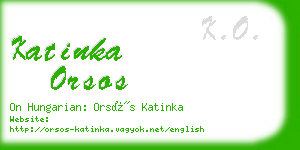 katinka orsos business card